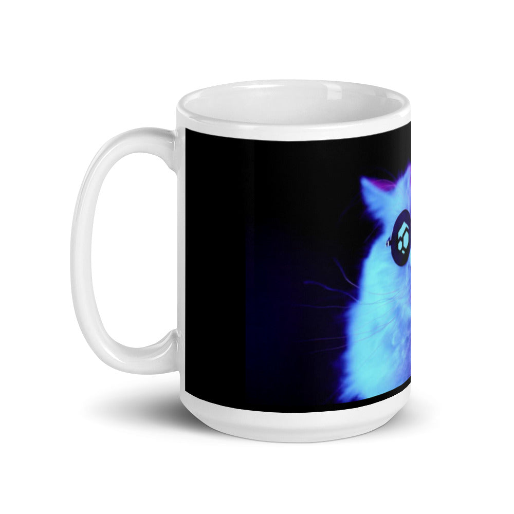 FLUX "Cat" White Glossy Mug