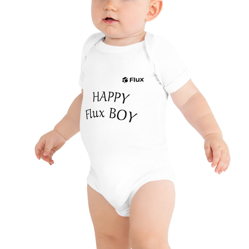 FLUX "Happy Flux Boy" Baby Short Sleeve One Piece