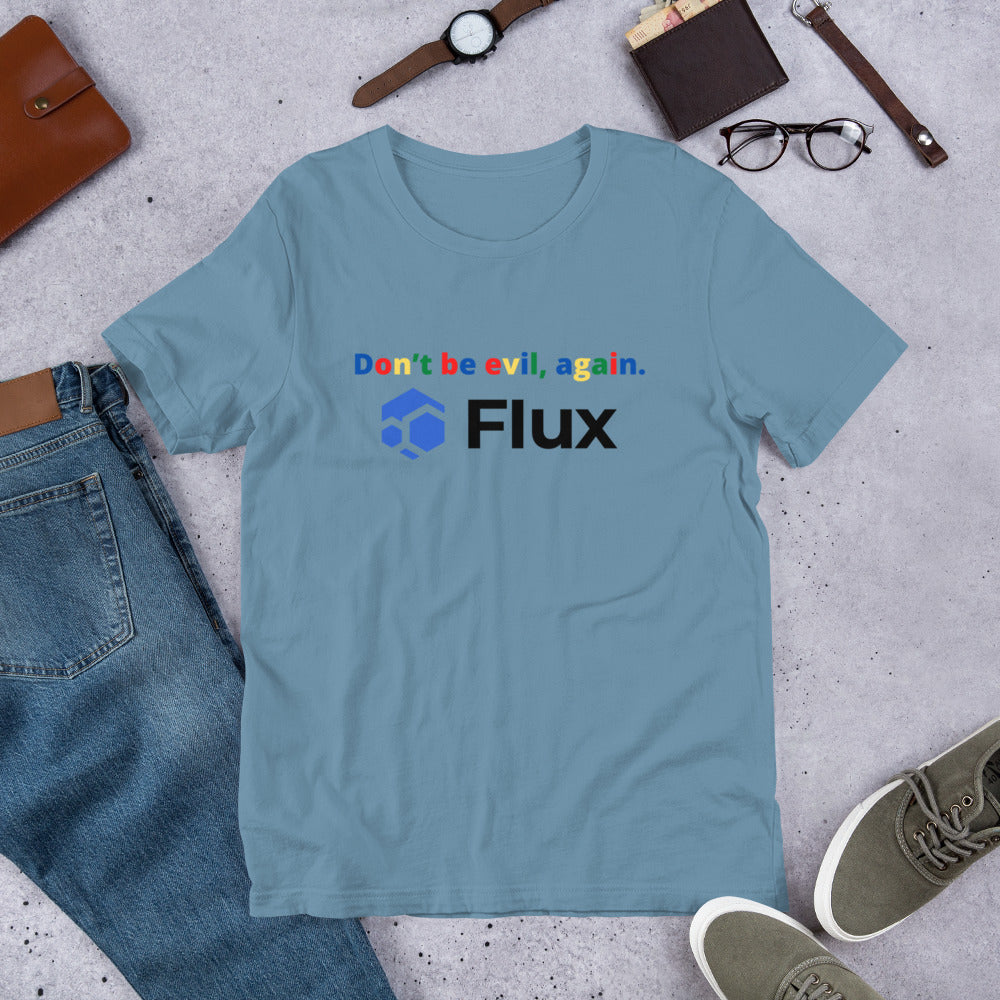 FLUX "Don't be evil, again." Short-Sleeve Unisex T-Shirt