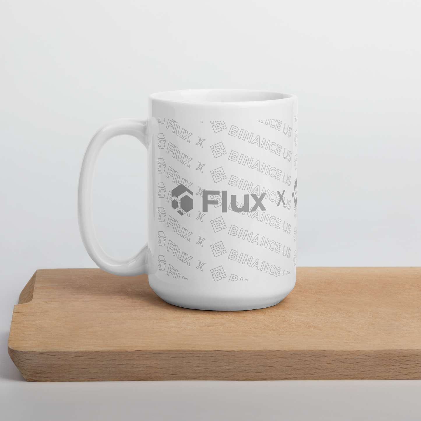 FLUX "Flux x Binance.US" White Glossy Mug