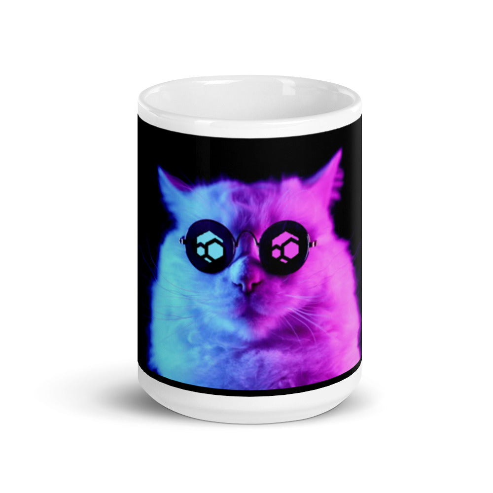FLUX "Cat" White Glossy Mug